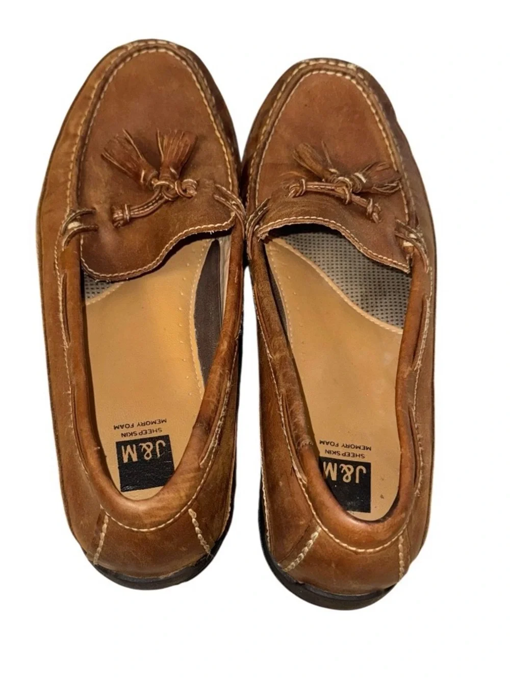 JOHNSTON & Murphy JM tassel leather slip on loafers men’s dress shoes size 12